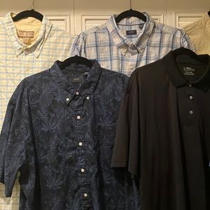 7 s/s shirts 2 Golf shirt PGA Tour in Black & Blue is Nike Dri. 2 Arrow, Docker.